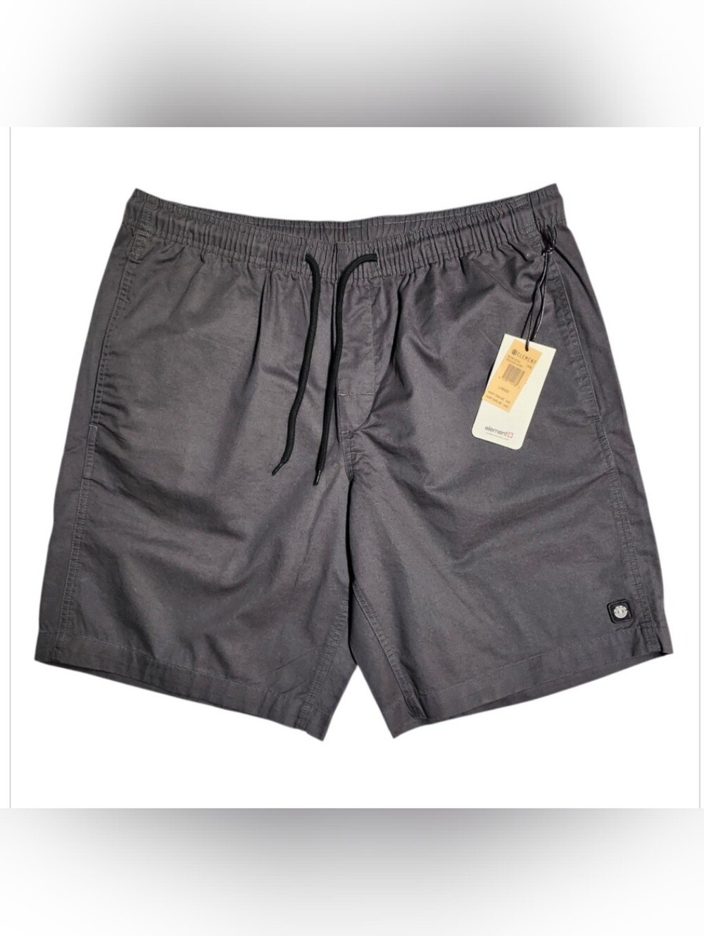 Element Men's Elastic Waist Walkshorts Charcoal Gray Size Large 9.5" Inseam